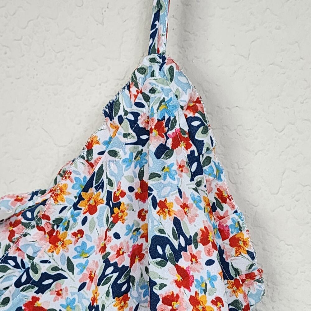 Floral Cold-Shoulder Cami Top in Multicolor - Picture 6 of 7